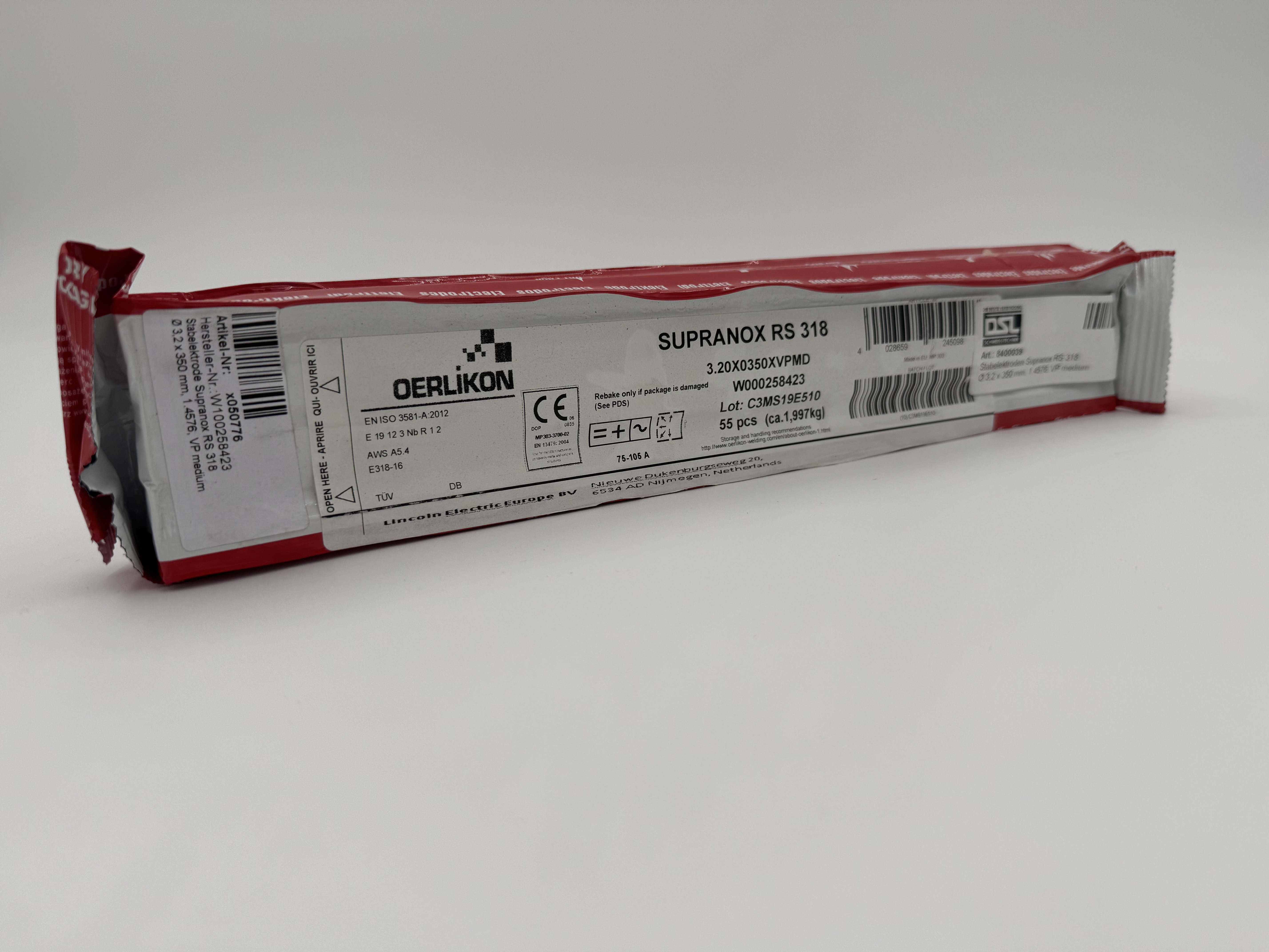 Stabelektroden Supranox RS 318